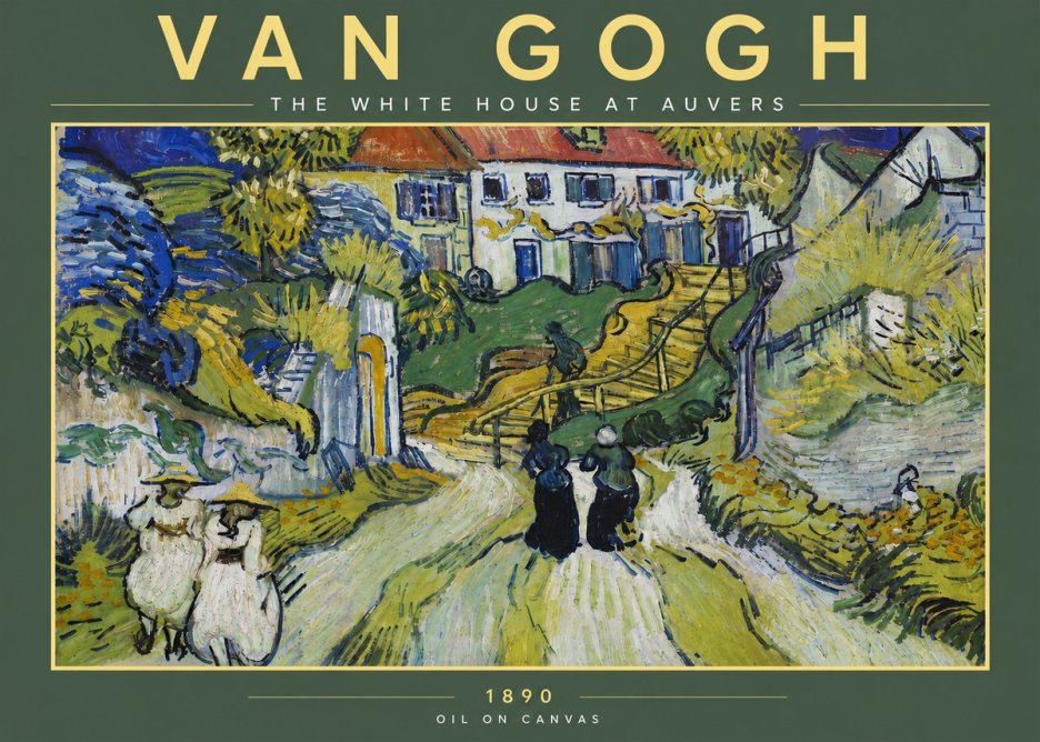 Van Gogh The White House at Auvers No4 - Plakat