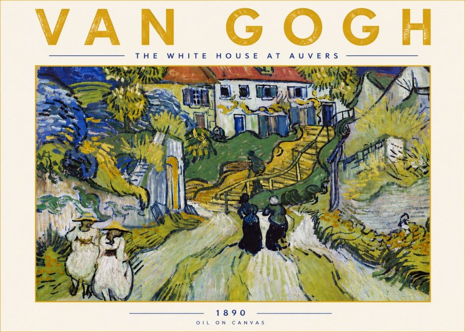 Van Gogh The White House at Auvers No6 - Plakat