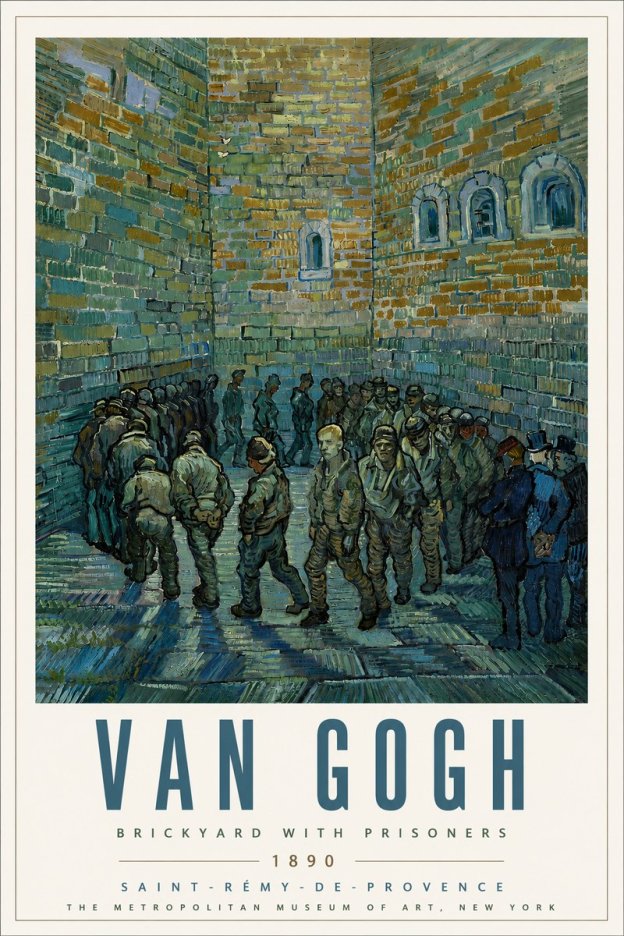 Van Gogh Brickyard with Prisoners No4 - Plakat