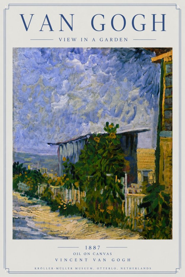 Van Gogh View in a Garden No6 - Plakat
