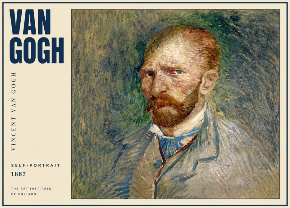 Van Gogh Self-portrait V No4 - Plakat