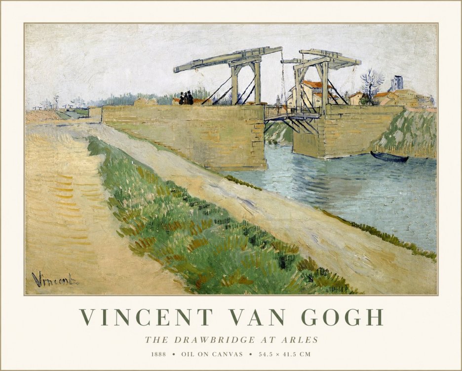 Van Gogh The Drawbridge at Arles II No1 - Plakat