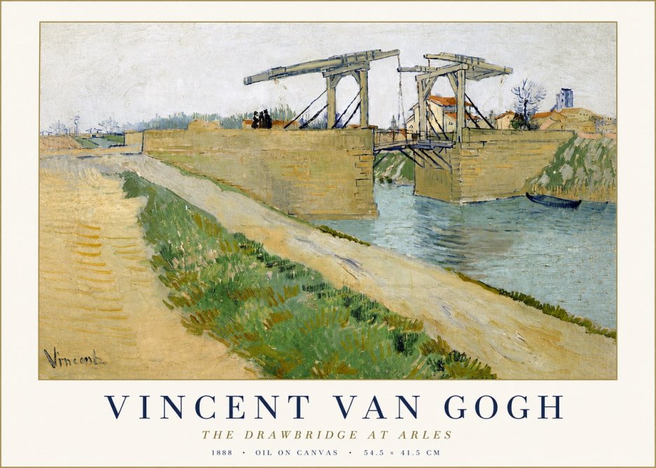 Van Gogh The Drawbridge at Arles II No3 - Plakat