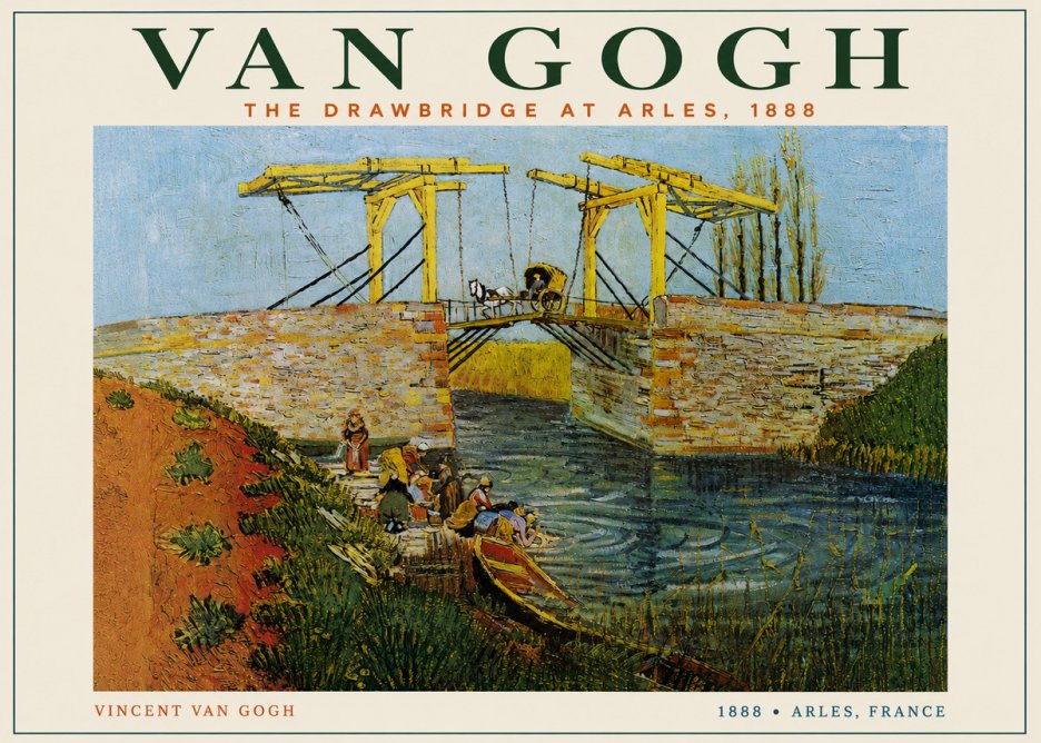 Van Gogh The Drawbridge at Arles III No4 - Plakat