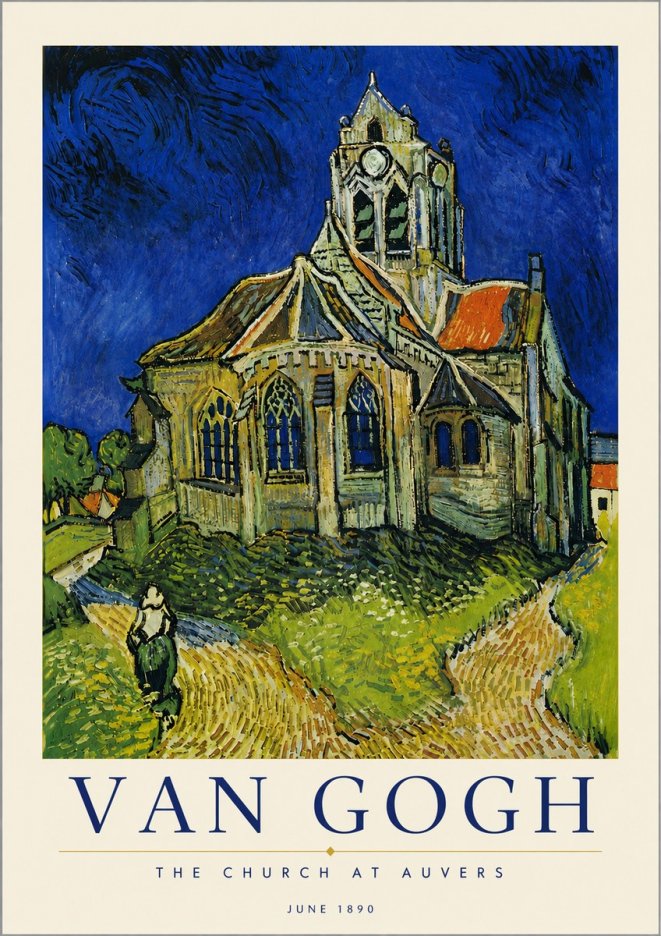 Van Gogh The Church at Auvers II No6 - Plakat