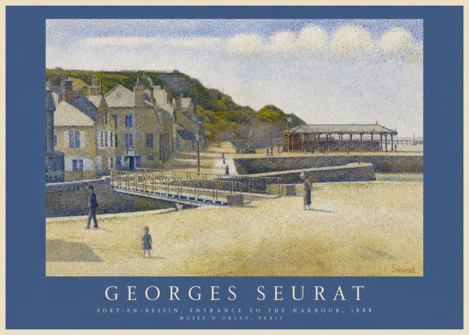 Seurat Port-en-bessin, Entrance to the Harbour, 1888 No2 - Plakat