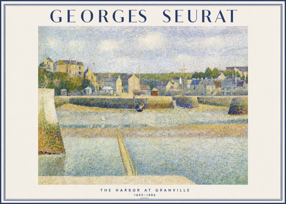 Seurat The Harbor at Granville No3 - Plakat