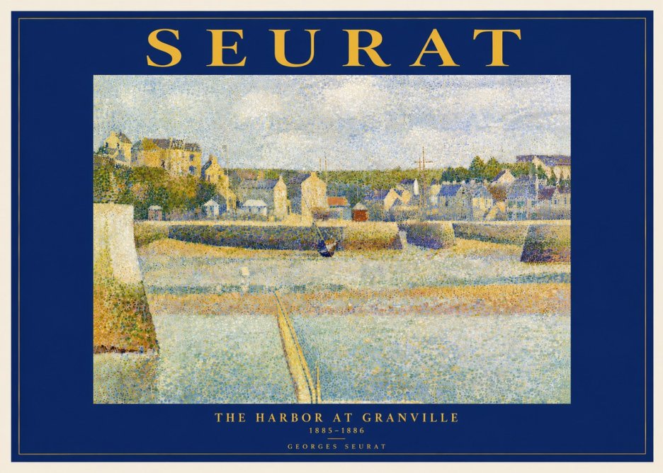 Seurat The Harbor at Granville No4 - Plakat
