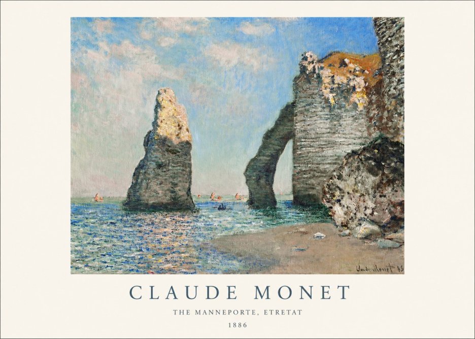 Monet The Manneporte, Etretat No1 - Plakat