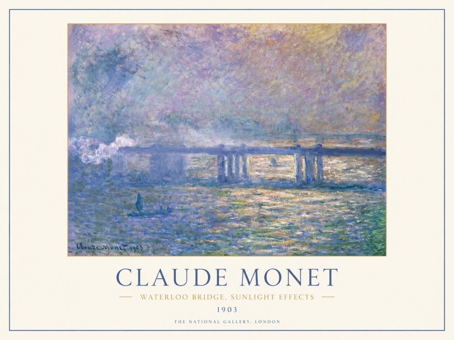 Monet Waterloo Bridge, Sunlight Effects No1 - Plakat