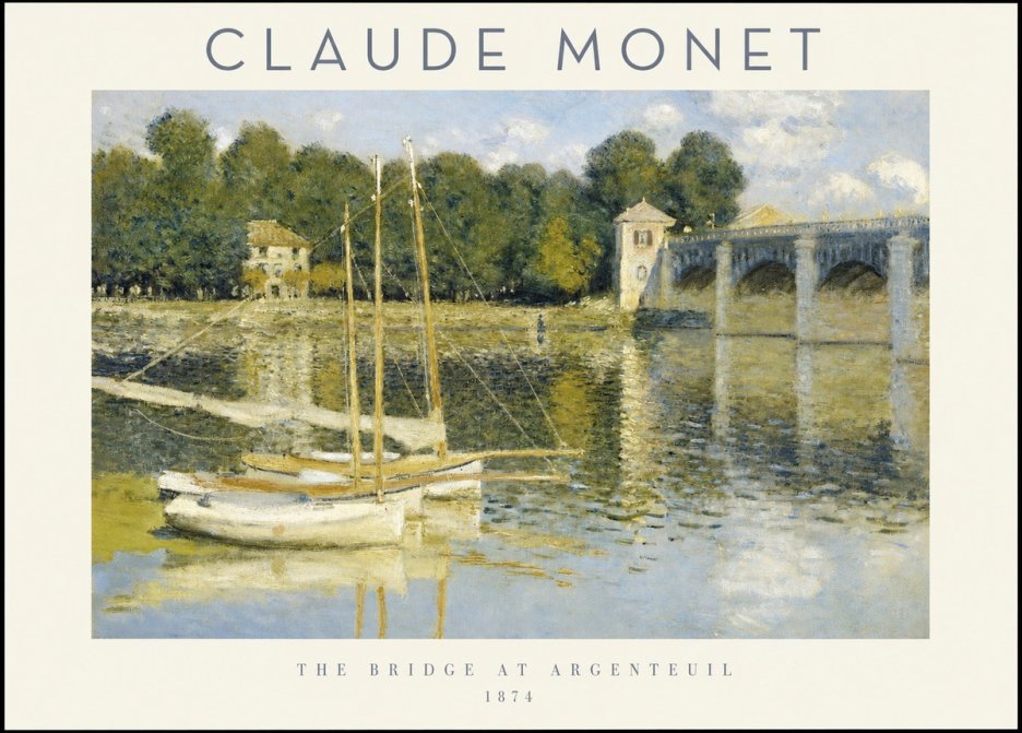 Monet The Bridge at Argenteuil III No1 - Plakat
