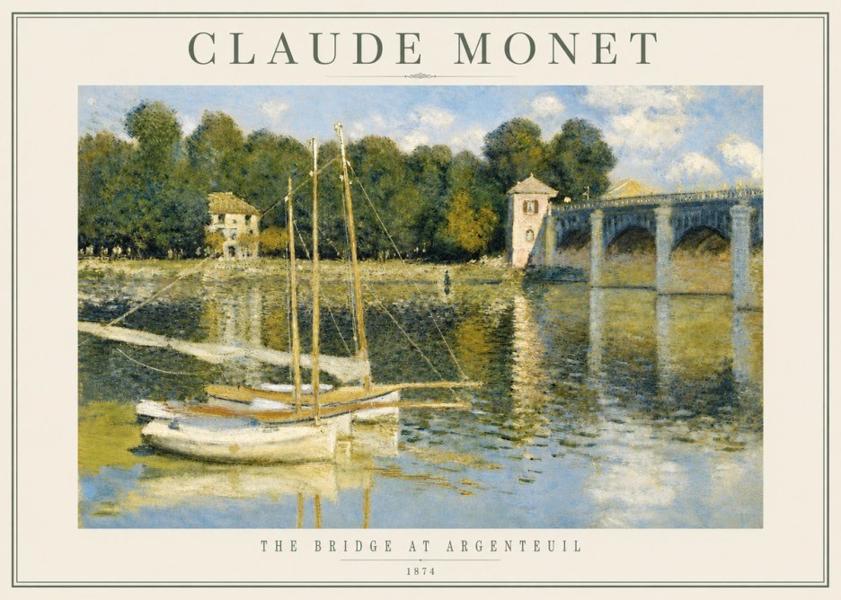 Monet The Bridge at Argenteuil III No3 - Plakat