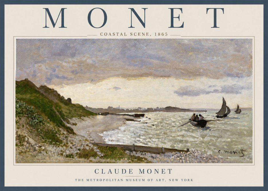Monet Coastal Scene No5 - Plakat