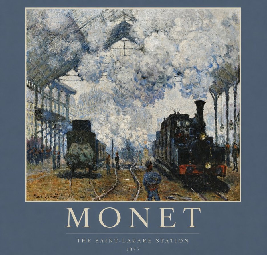 Monet The Saint-lazare Station No2 - Plakat