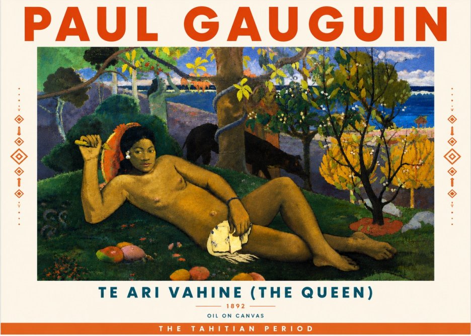 Paul Gauguin Te Ari Vahine (the Queen) No6 - Plakat