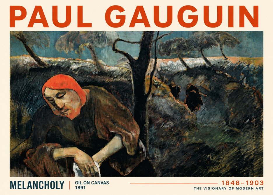 Paul Gauguin Melancholy No4 - Plakat