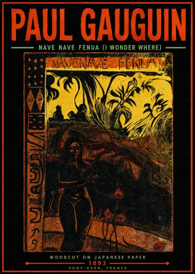 Paul Gauguin Nave Nave Fenua (I Wonder Where) No5 - Plakat