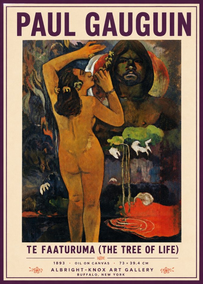 Paul Gauguin Te Faaturuma (the Tree of Life) No3 - Plakat