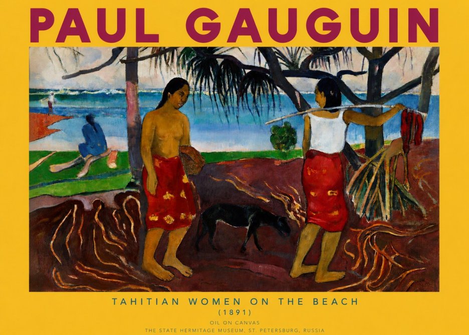 Paul Gauguin Tahitian Women on the Beach (1891) No2 - Plakat