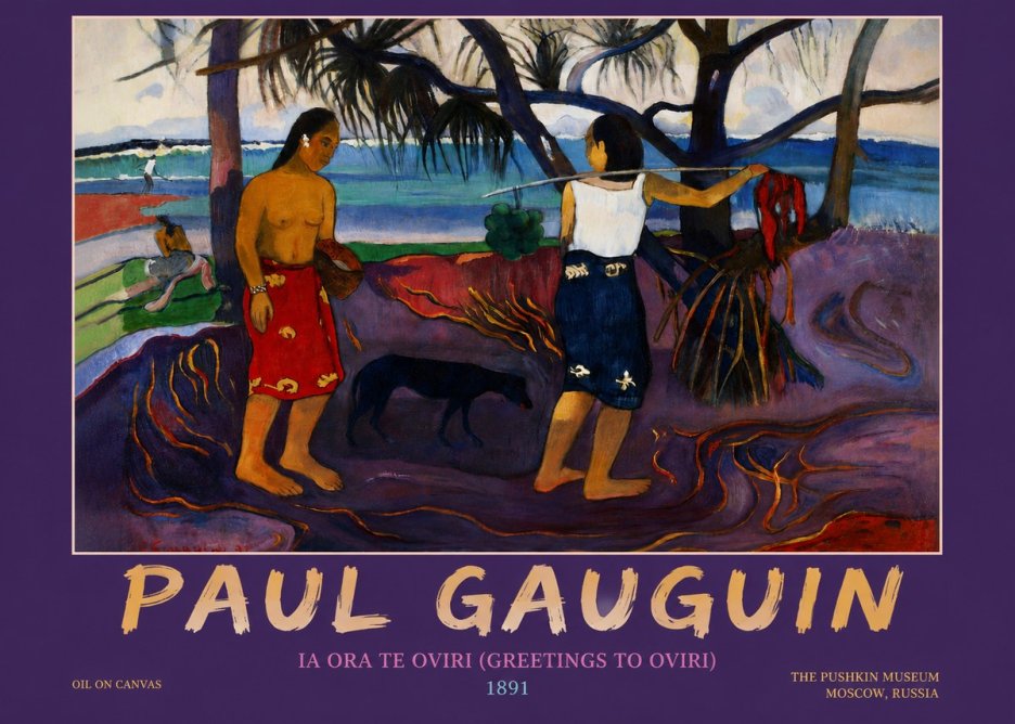 Paul Gauguin Ia Ora Na Te Ovari (I Raro Te Oviri) No4 - Plakat