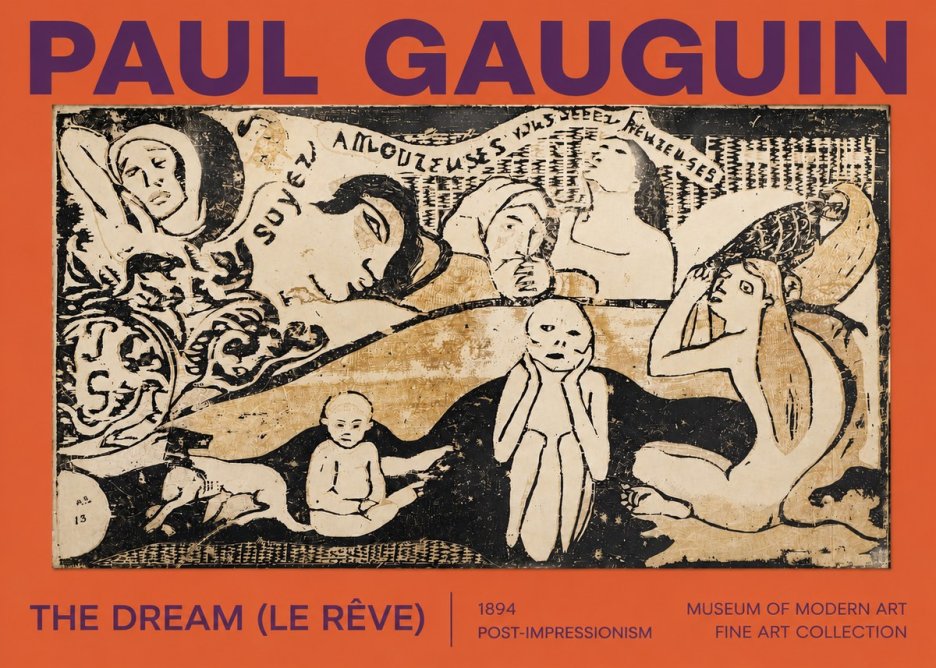 Paul Gauguin The Dream (Le Rêve) No3 - Plakat