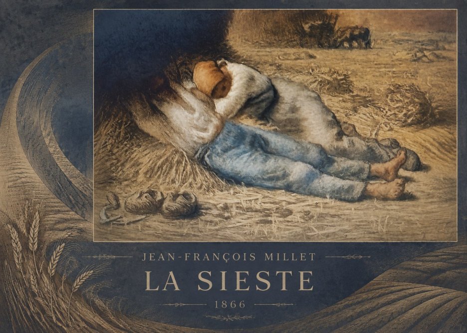 Jean-François Millet La Sieste No3 - Plakat