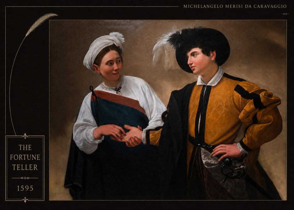 Michelangelo Merisi da Caravaggio The Fortune Teller II No4 - Plakat
