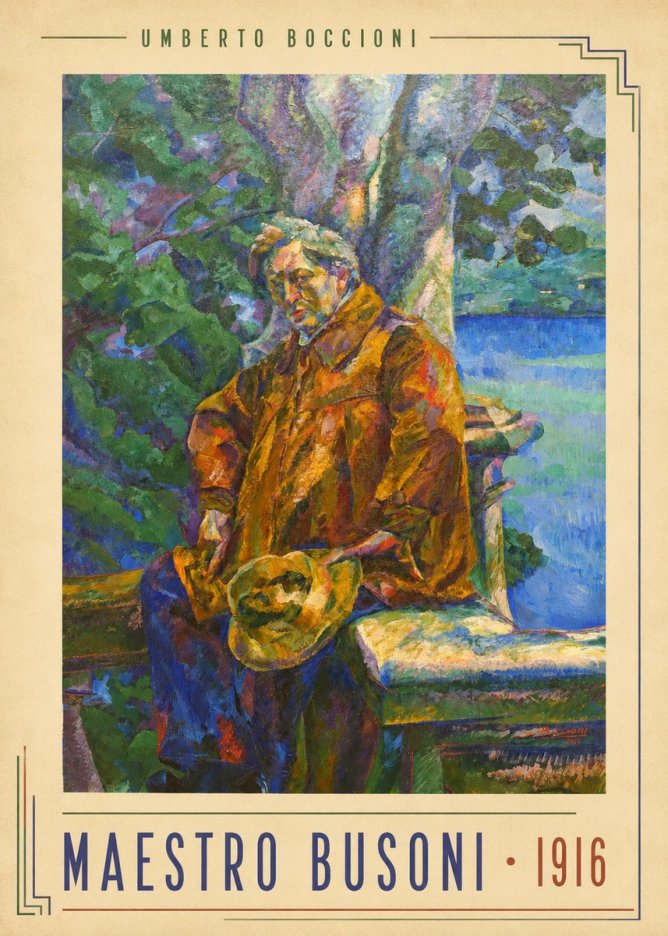 Umberto Boccioni Maestro Busoni No6 - Plakat