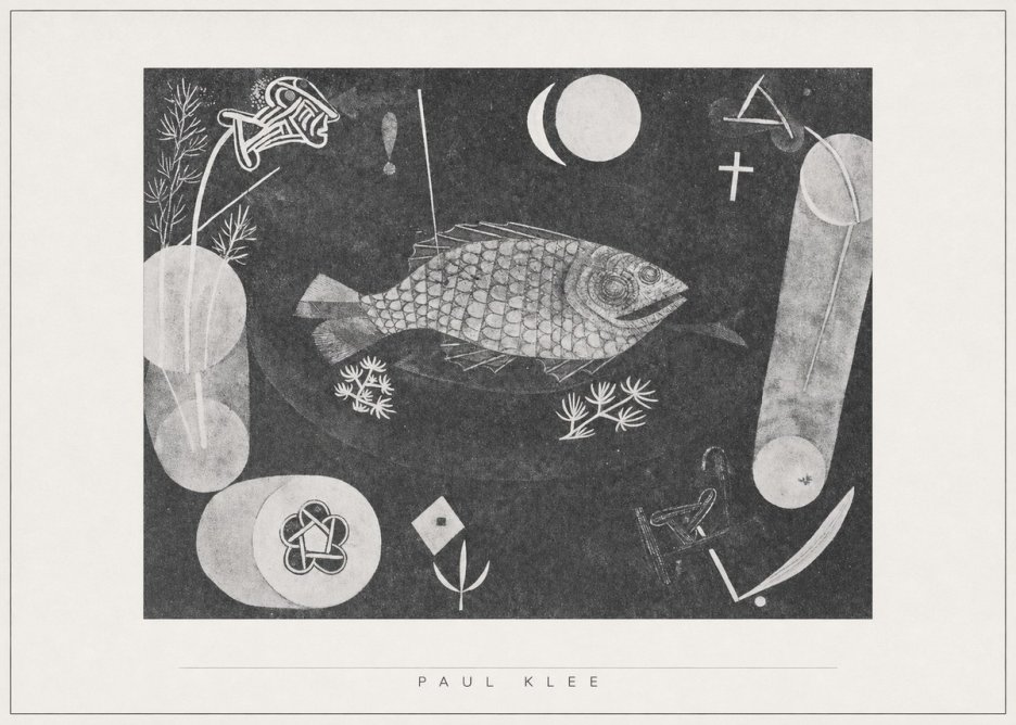 Paul Klee Abstract Fish No5 - Plakat
