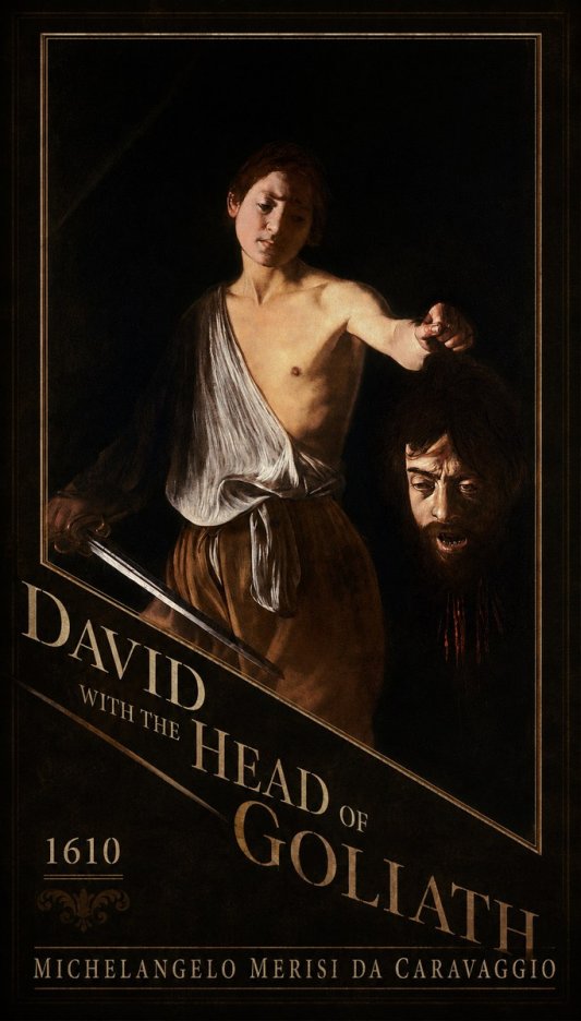 Michelangelo Merisi da Caravaggio David with the Head of Goliath III No4 - Plakat