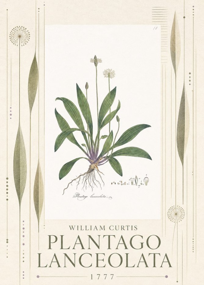 William Curtis Plantago Lanceolata II No5 - Plakat