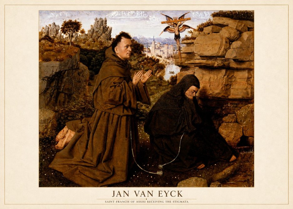 Jan van Eyck Saint Francis of Assisi Receiving the Stigmata No5 - Plakat