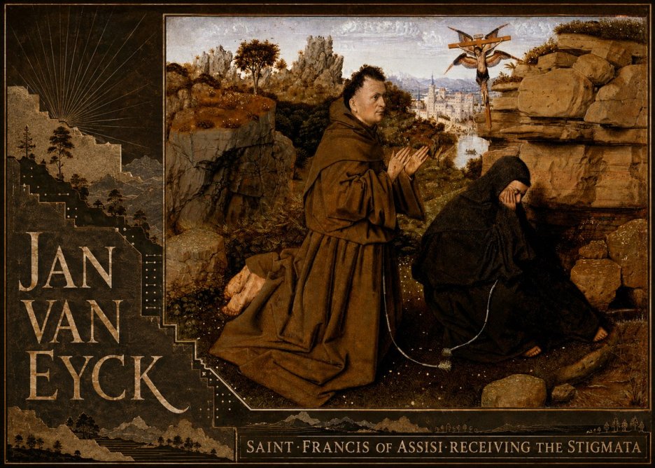 Jan van Eyck Saint Francis of Assisi Receiving the Stigmata No6 - Plakat