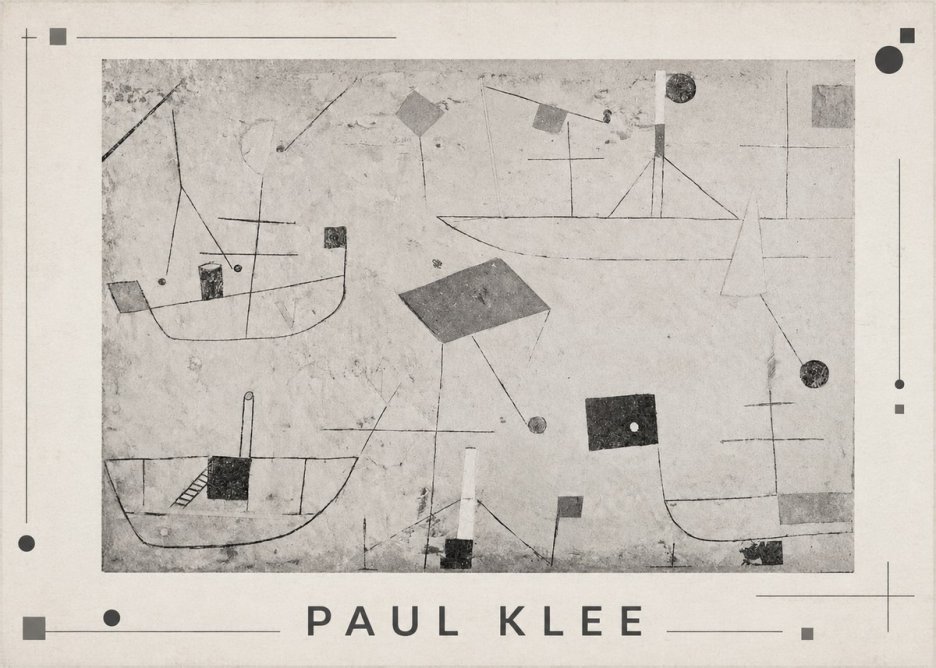 Paul Klee Seascape with Boats No1 - Plakat