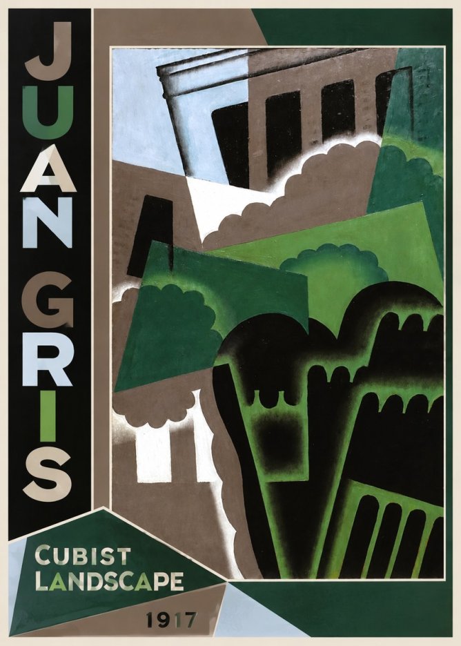 Juan Gris Cubist Landscape No2 - Plakat