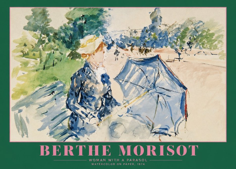 Berthe Morisot Woman with a Parasol No2 - Plakat