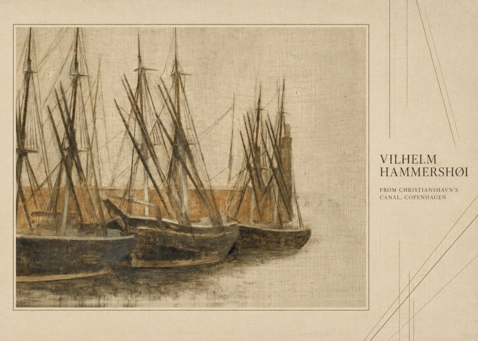 Vilhelm Hammershøi From Christianshavn's Canal, Copenhagen No4 - Plakat