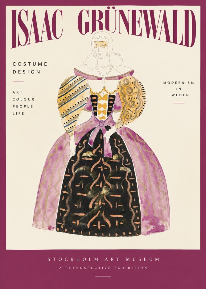 Isaac Grünewald Costume Design V No3 - Plakat