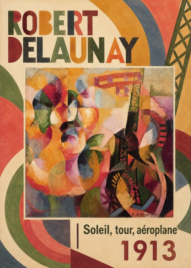Robert Delaunay Soleil, Tour, Aéroplane No2 - Plakat
