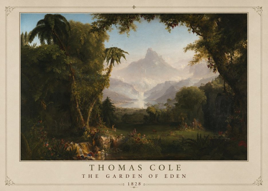 Thomas Cole The Garden of Eden I No1 - Plakat