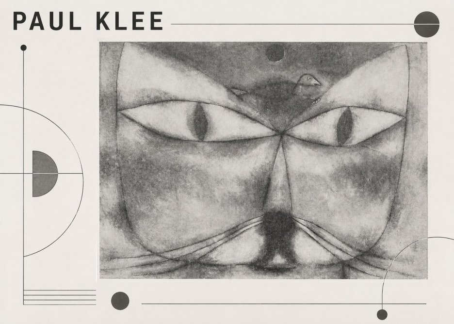 Paul Klee Cat and Bird No3 - Plakat