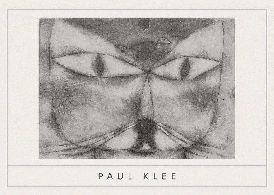 Paul Klee Cat and Bird No5 - Plakat