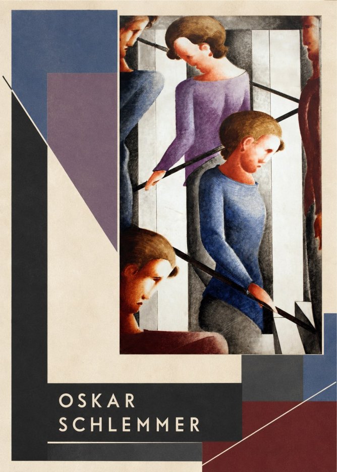 Oskar Schlemmer Staircase Figures I No2 - Plakat