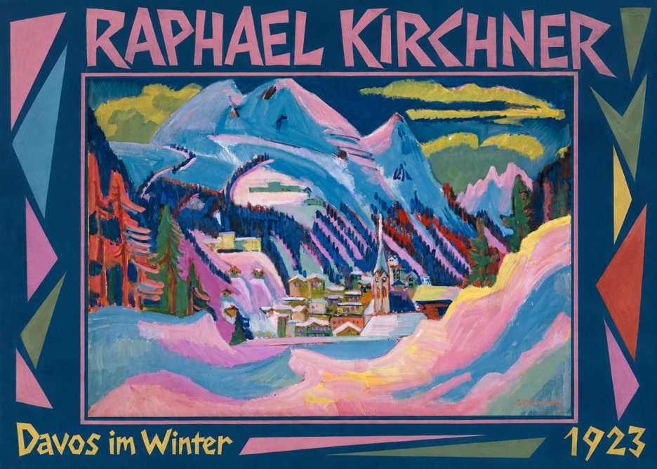 Raphael Kirchner Davos Im Winter No1 - Plakat