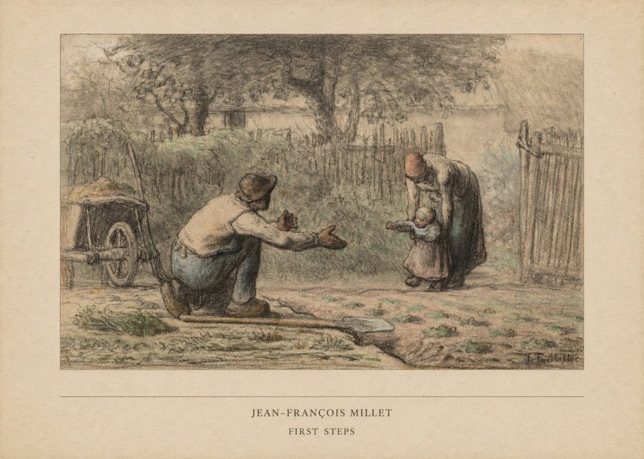Jean-François Millet First Steps No5 - Plakat
