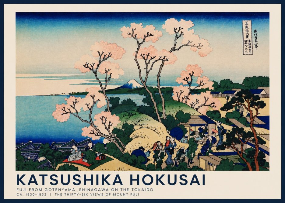 Katsushika Hokusai Fuji from Gotenyama, Shinagawa on the Tōkaidō No4 - Plakat