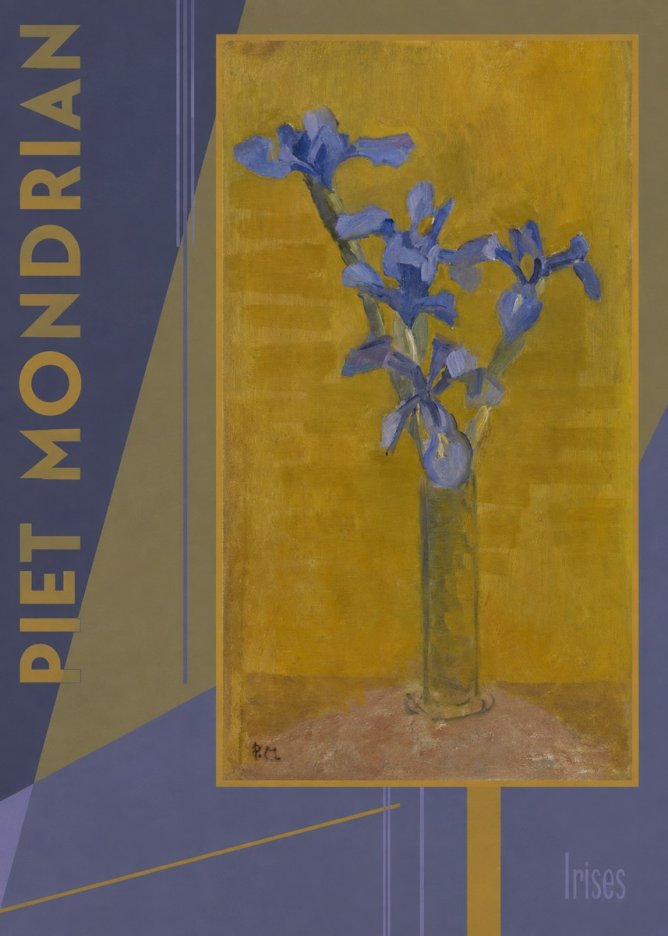 Piet Mondrian Irises No4 - Plakat
