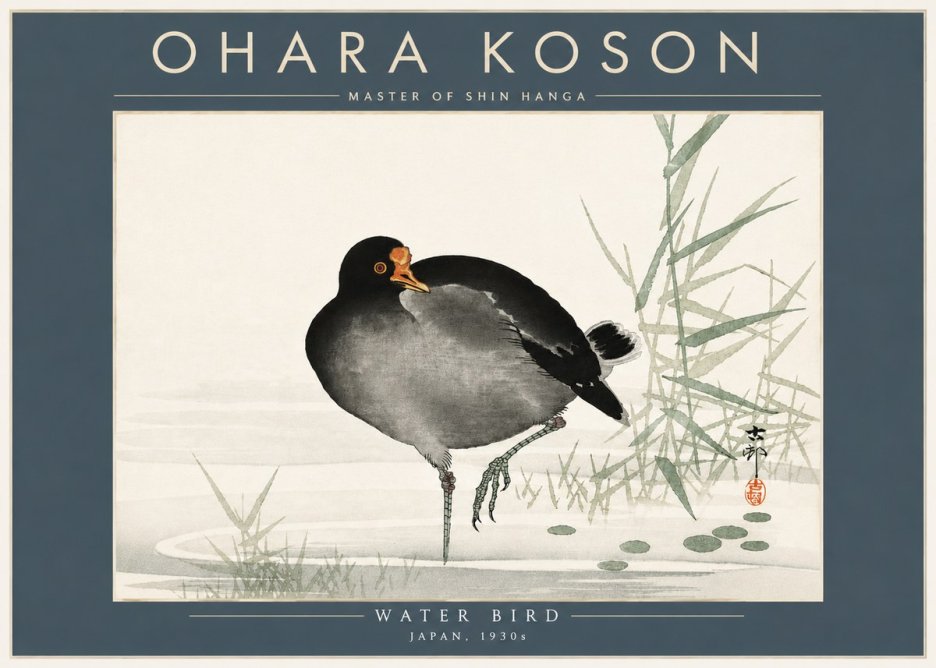Ohara Koson Water Bird No5 - Plakat