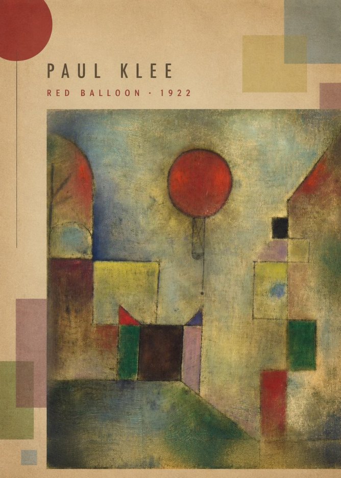 Paul Klee Red Balloon No5 - Plakat