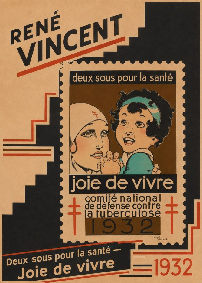 René Vincent Deux Sous Pour La Santé - Joie De Vivre No2 - Plakat